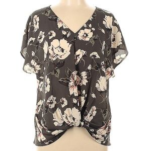 West Kei Black and Cream Floral Blouse